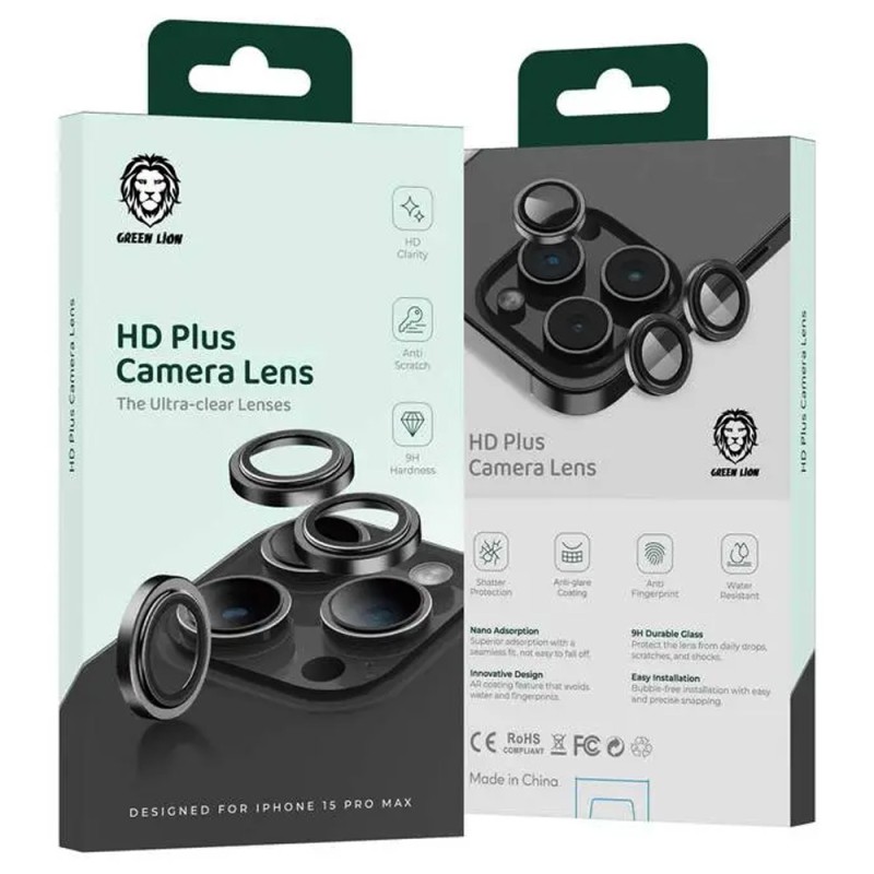 محافظ لنز دوربین گرین لاین HD Plus Camera Lens آیفون iPhone 15 Pro Max/15Pro