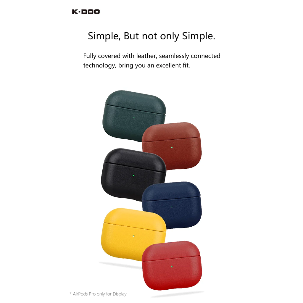 کاور چرمی ایرپاد کی دوو مدل LuxCraft+ مناسب ایرپاد 3 اپل  مشکیAirPods3سبز