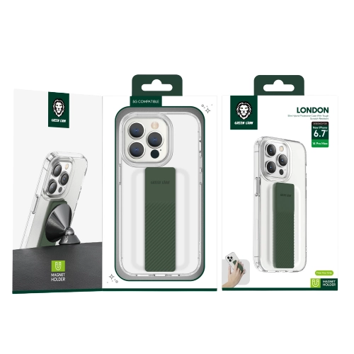 قاب باریک با بند الاستیک گرین London Slim Hybrid Case 13pro -